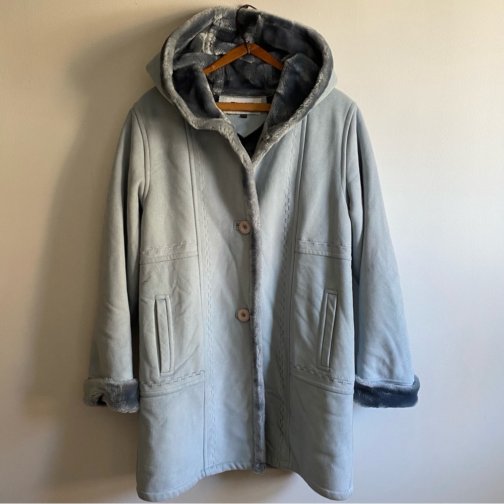 SOLD Dusty blue vintage coat